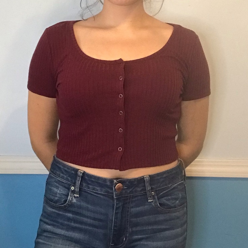 Forever 21 Maroon crop top